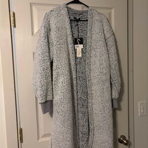 Faux Fur Sweater Coat